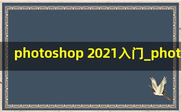 photoshop 2021入门_photoshop 2021入门教程